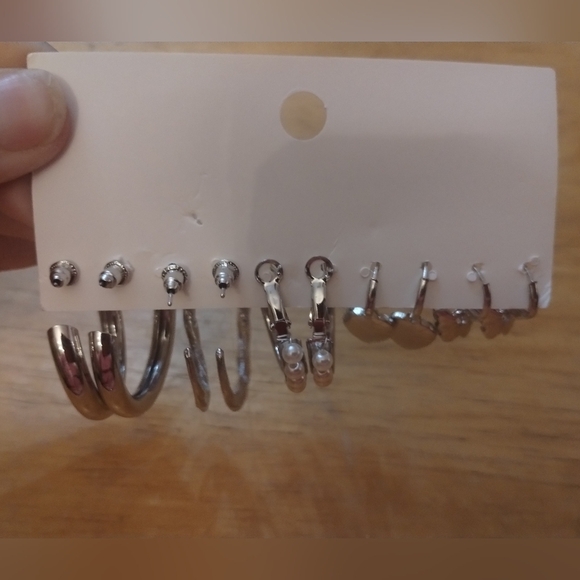 New women's hoop 5 pair boho earrings - Picture 2 of 2